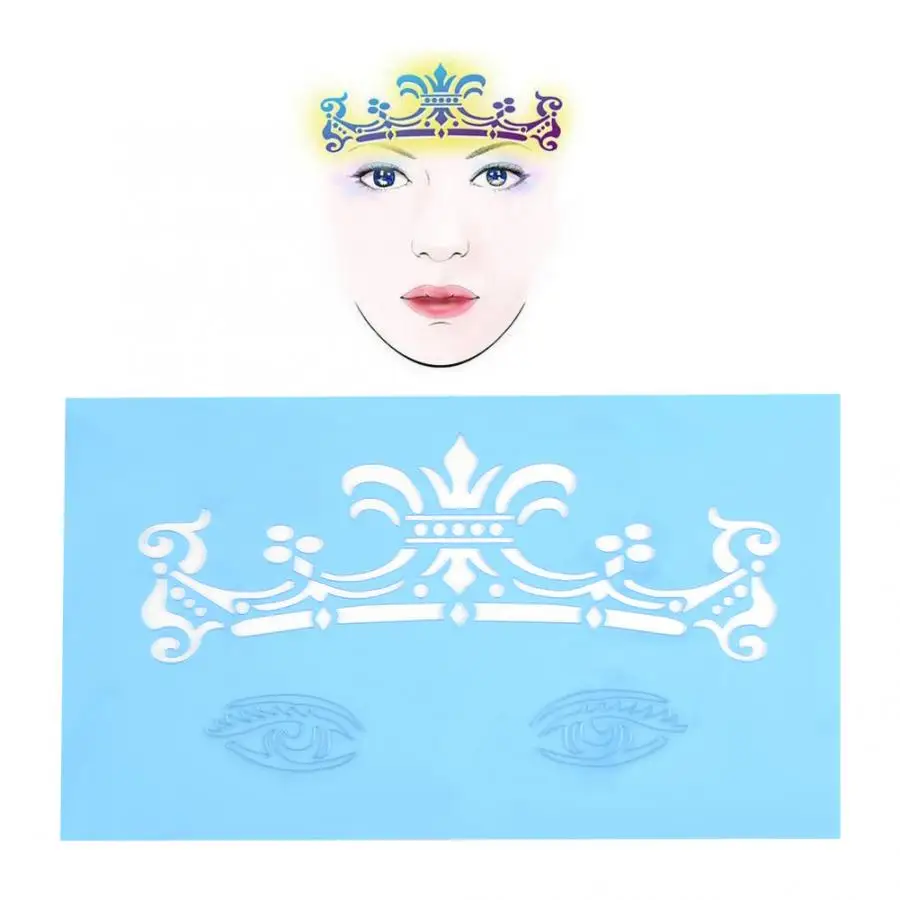 7pcs/set Reusable Face Paint Stencils Body Painting Unique Template Drawing Facial Makeup Template Tattoo Design Tools face painting template
