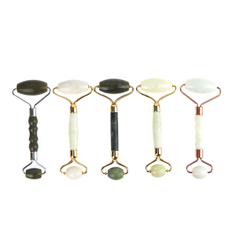 10Styles Massage Roller For Face Guasha Board Double Heads Jade Stone Facial Lift Body Skin Relaxation Slimming Beauty Tool