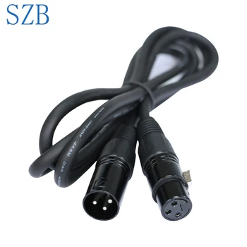 

1.5m/5ft 3-Pin DMX Cable Iron XLR Connection DMX512 Stage Light Cable Wire Male to Female for Moving Head Par Light/SZB-AC022