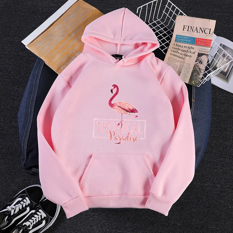 

2021 Fall/winter Women's Sweatshirt Loose Fashion Printing Hooded Plush Padded Sweatshirt Female Sudadera Mujer Wn*