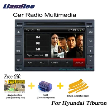 

Liandlee 2 din Car Android GPS Navi Navigation For Hyundai Tiburon 2001~2008 Maps Radio CD DVD Player Audio Video Stereo OBD2 TV