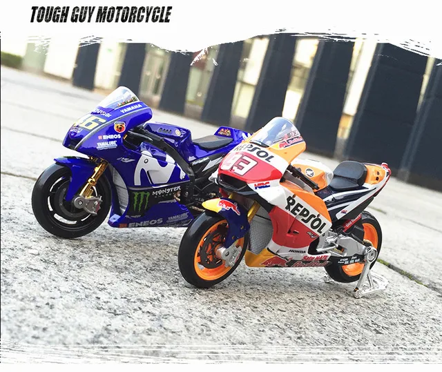 Miniatura moto de corrida Yamaha GO YZR-M1 GP Maisto motinha metal