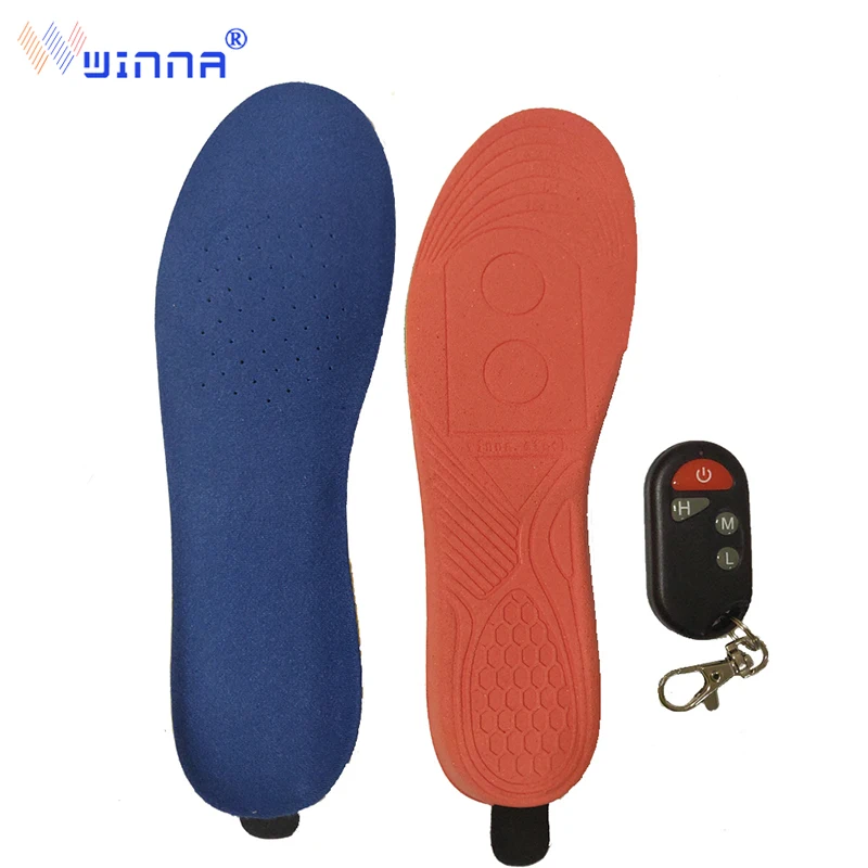 

Heated Insoles Winter Men Women Heated Shoe Inserts usb Charged Electric Insoles for Shoes Boot Keep Warm RED 2cm high