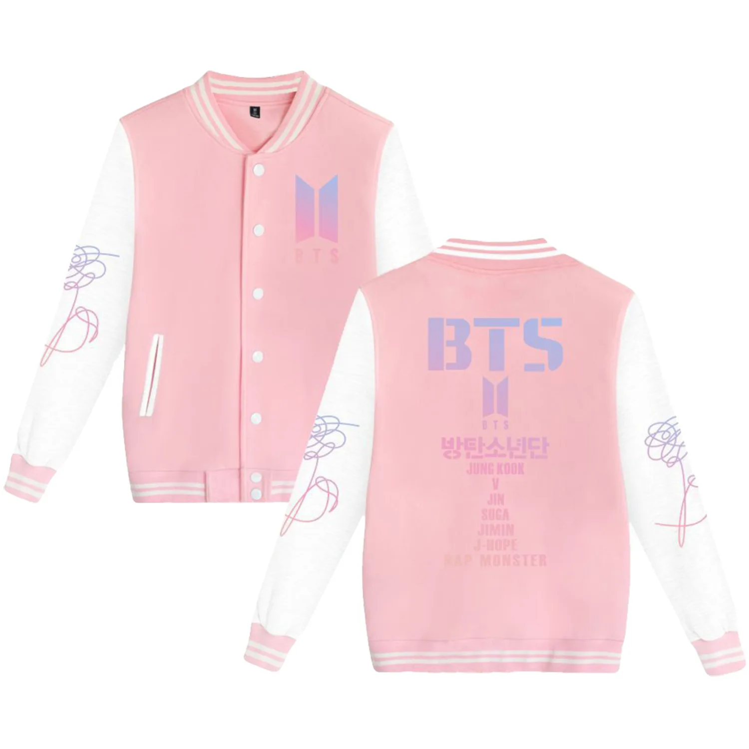 BTS, пуленепробиваемая бейсбольная форма в стиле знаменитостей для мальчиков, для мужчин и женщин, в Корейском стиле,, Осень-зима