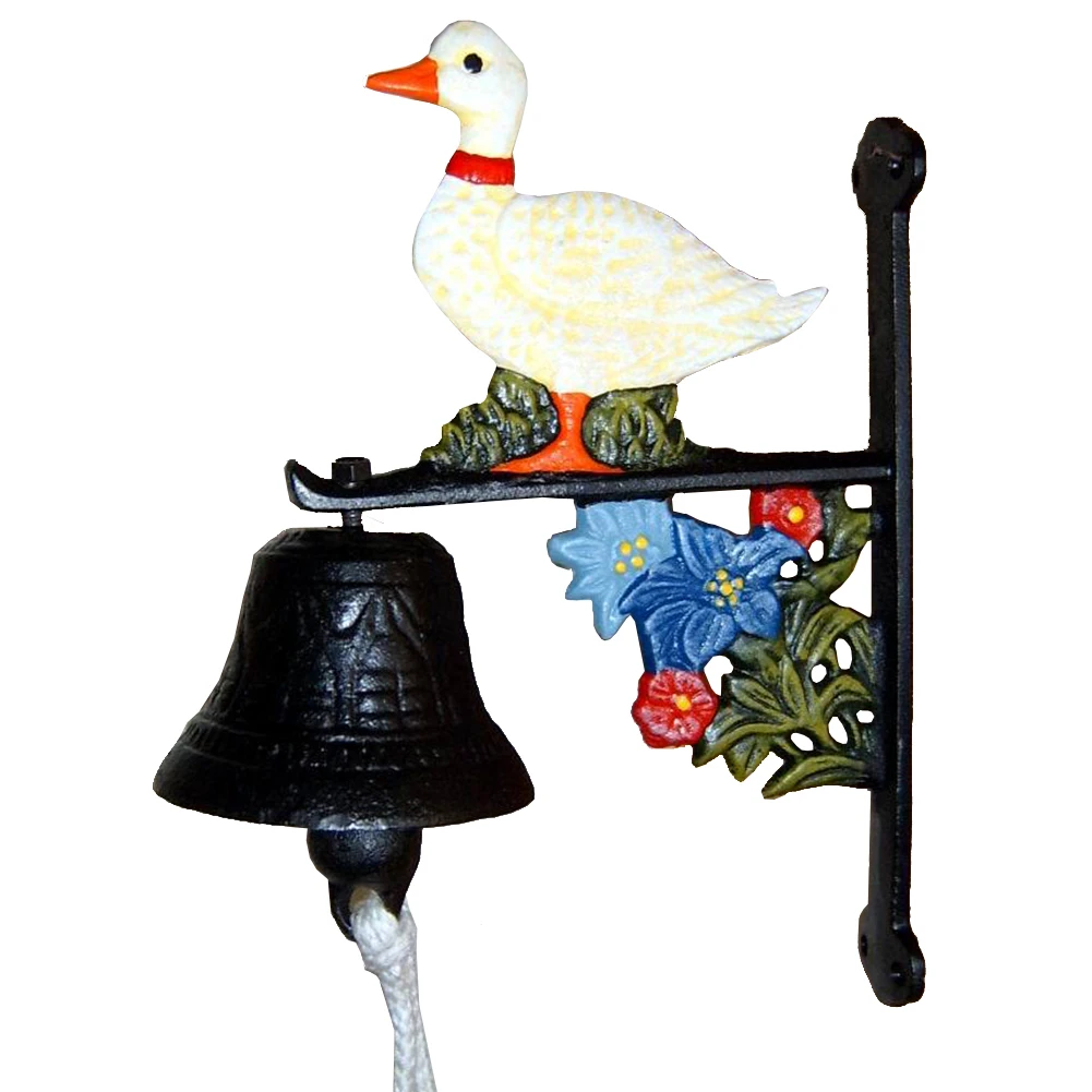 

Home Door Bell Assembly Security Garden Decoration Wall Mounted Guest Welcome Cast Iron Vintage Style Entry Durable Easy Install
