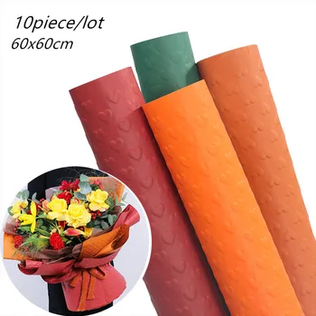 

New 3D Heart Embossing Flower Wrapping Paper Kraft 60*60cm Florist Shop Gift Packing Material