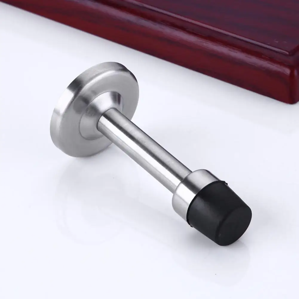 75-150mm Door Stopper Wall-mounted Anti-collision Rubber Two Installation Methods Shock-proof Punch-free Door Stopper for Hotel