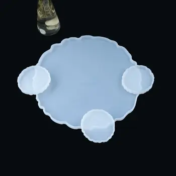 

Crystal Epoxy Resin Mold Round Tray Casting Silicone Mould Handmade DIY Crafts Making Tools