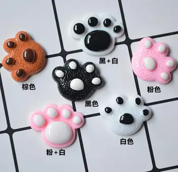 

Wholesale Kawaii flatback resin 100pcs Little Bear Paw ,Very Cute Flat Back Resin Cabochon ,Hair Deco Parts