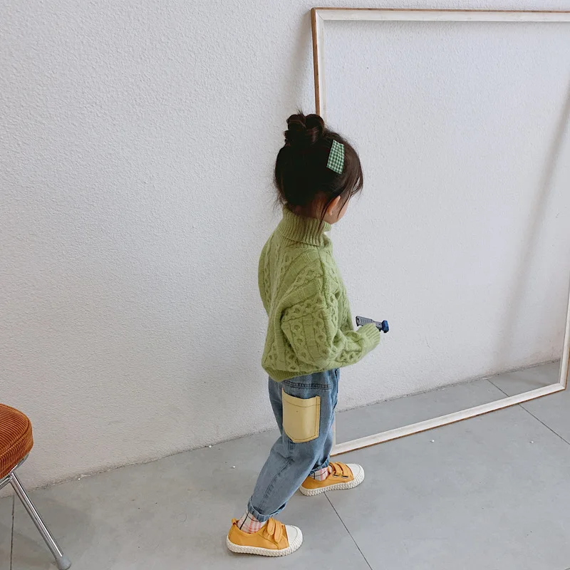 Kids Jeans Baby Girls Loose Harem Pants Boys Clothing Children Fall Winter Casual Toddler Ruffle Jeans Denim Elastic Trousers