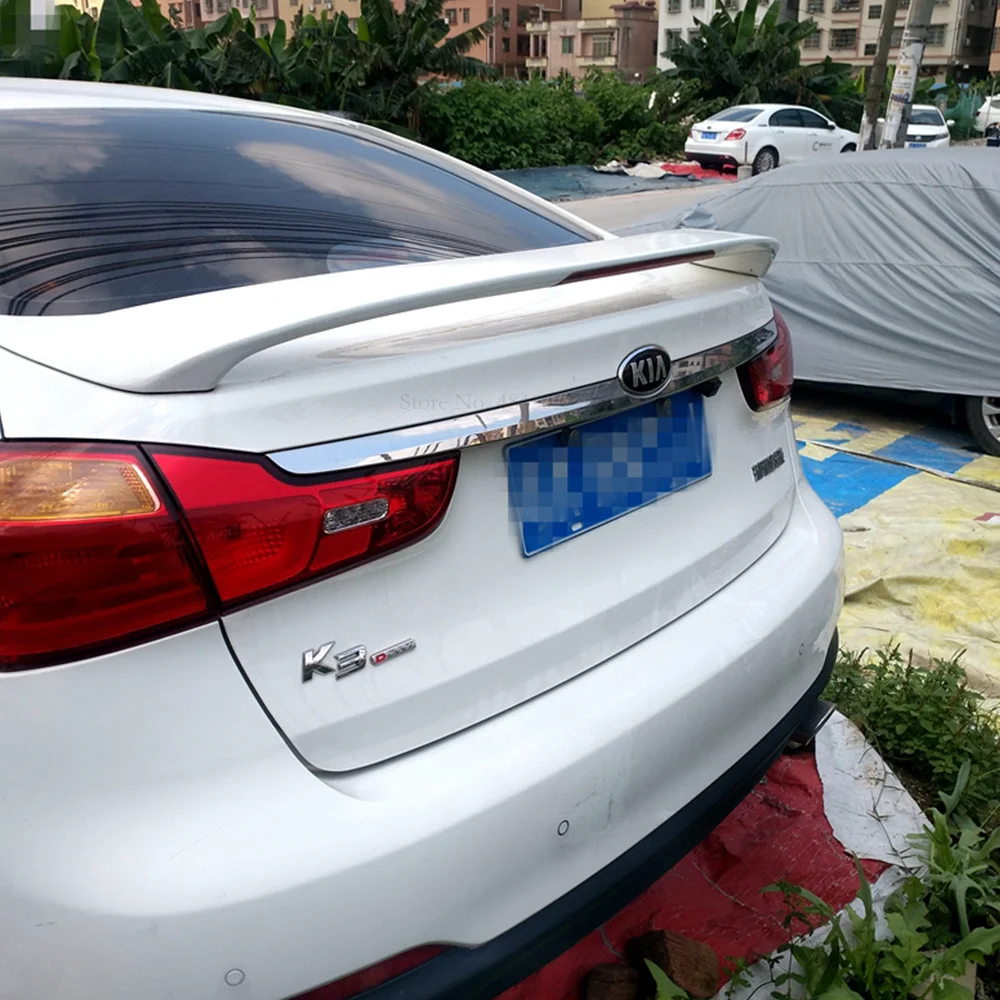 Для Kia K3 задний спойлер 2013 Авто ABS пластиковый Неокрашенный цвет задний Багажник крыло багажника спойлер автомобильные аксессуары