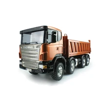 1/14 RC металлический LESU Scania 8x8 гидравлический самосвал блокировка дифференциала