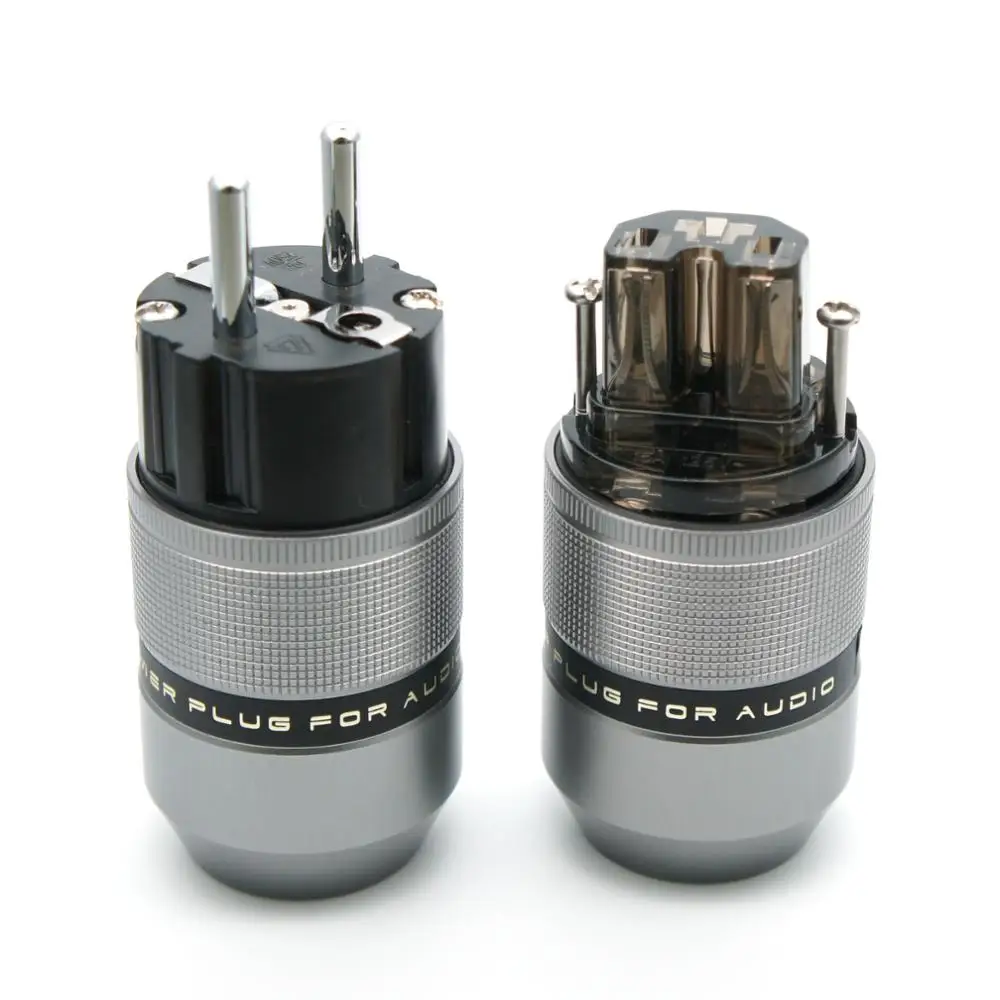 SONARQUEST Алюминий сплава UTB PA-40E(R) PA-40F(R) High End родием EUR Schuko EU Мощность Plug& IEC разъем для усилителя