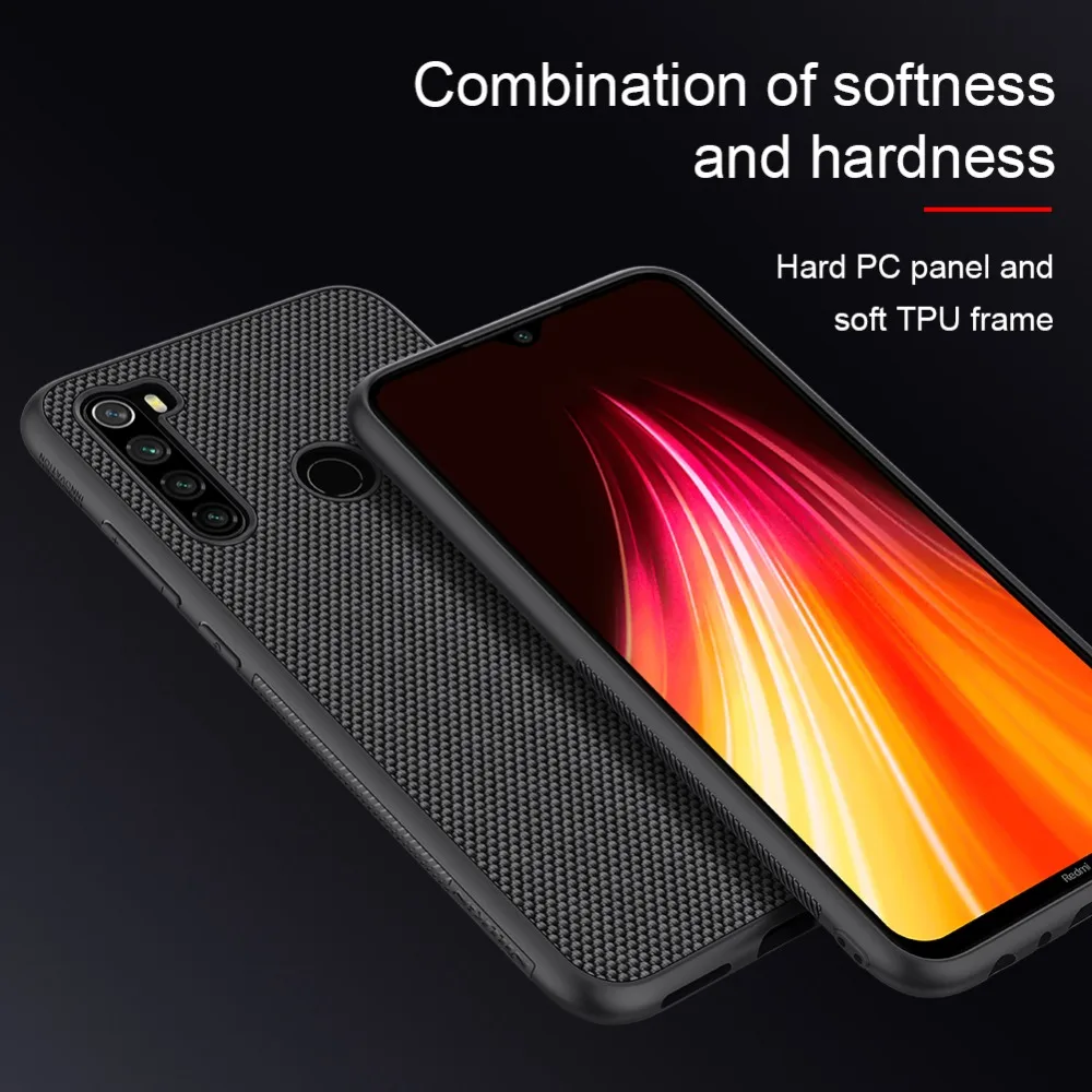 Для Xiaomi Redmi Note 8 чехол NILLKIN текстурированная нейлоновая задняя крышка прочный нескользящий тонкий светильник чехол для Redmi Note 8 Pro