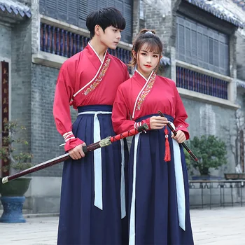 

Ancient Swordsman Hanfu Dress Chinese Style Embroidery Elegant Princess Dress Traditional Dance Costume Cosplay for Stage DL4196