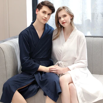 

2020 roupao feminino robe sets Fashion summer clothes Cardigan plus size Casual Couple sleepwear robes for women peignoir femme
