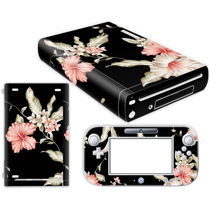 Cute designFor W ii U Console Cover with  Remotes Con4roller Skins For Nintend w ii u sticker for w ii u skin--