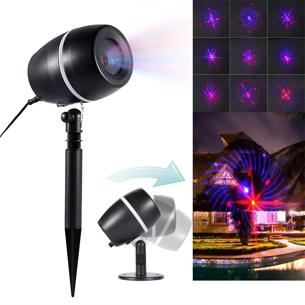 

QQ Egg Shape Red & Green Red & Blue Galaxy Laser Shower Laser Light Projector Holiday Twinkling Star Lights Garden Decoration