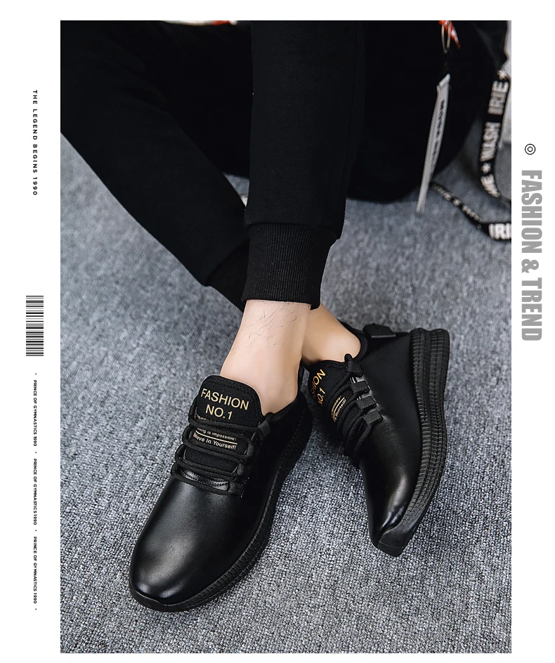 Мужская повседневная обувь из гибкой кожи; Comfor Zapatos De Hombre; модная мужская обувь в джентльменском стиле; 46; прогулочные мужские кроссовки;