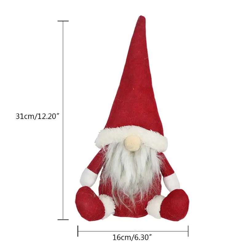 Счастливого Рождества длинная шляпа шведский Санта гном плюшевые куклы украшения ручной работы эльф игрушка праздничный Декор для дома Вечерние