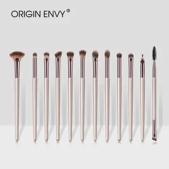 

ORIGIN ENVY 12Pcs Makeup Brushes Tool Set Cosmetic Eye Shadow Eyebrow Eyelash Eyes Blending Beauty Tool Make Up Brush Maquiagem