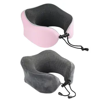 

Travel Pillow Memory Foam Neck & Cervical Pillow for Airplane Car Office Nap Pillows U Shape Flight Head Chin Support Cushion