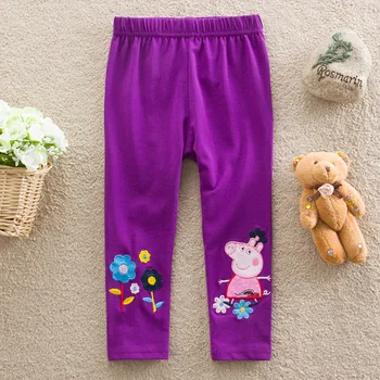 

Peppa Pig Long Trousers Clothes Cartoon Baby Girl Children Pants Cotton Sports Summer Spring Autumn Leggings Kids Pants 2-6Y