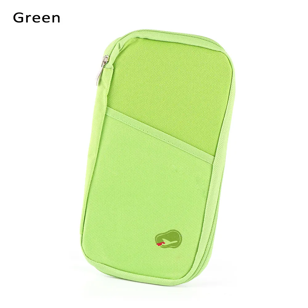 green Новинка, мужской кошелек с несколькими карманами, семейный Держатель для паспорта, RFID Блокировка, для документов, мужской т-органайзер, дорожный кошелек для мужчин и женщин - Цвет: green