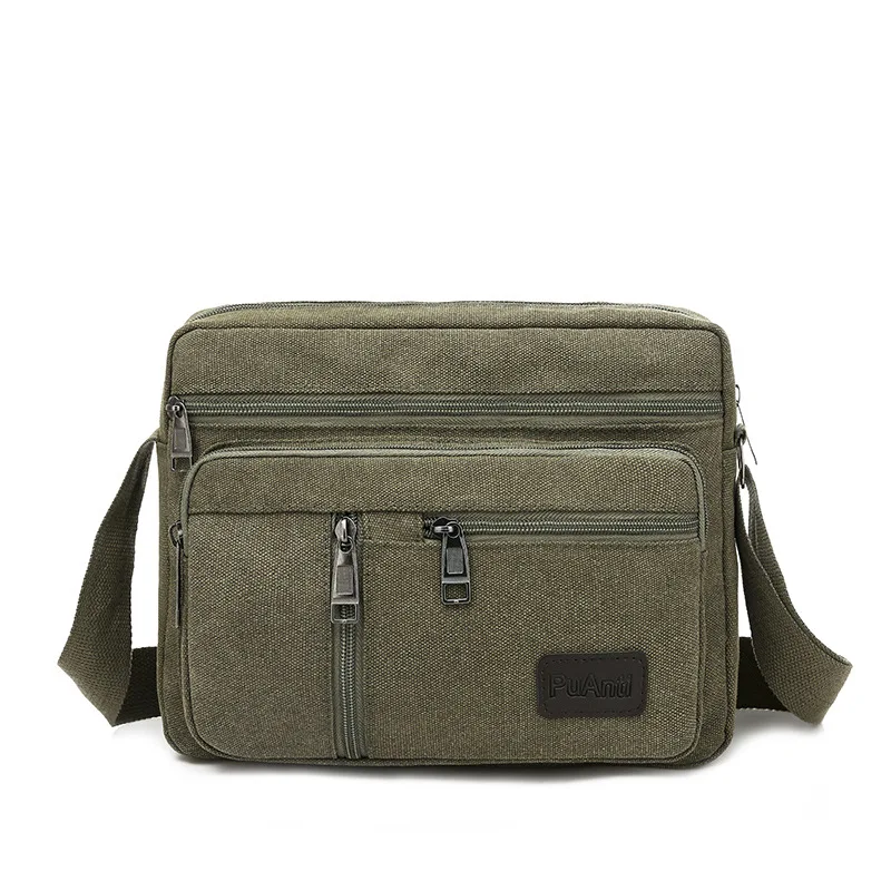 

MEN'S Messenger Bag 2019 Wearable Canvas Large Capacity Shoulder Bag Men's Bag Canvas Toolkit New Style Cross Backpack Fashion