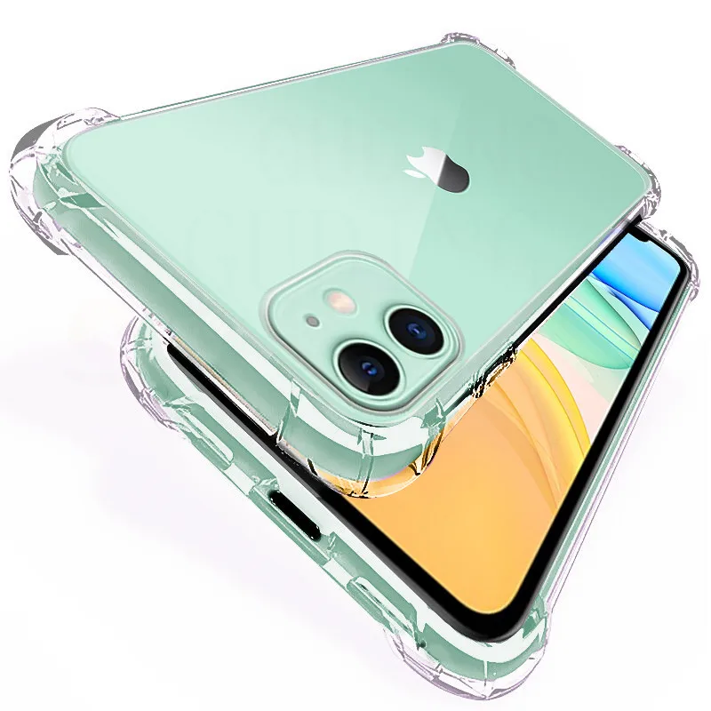 

Thin Clear Transparent Phone Case For iphone 12 Mini 12 Pro Max 11 X XS XR XS Max 7 Plus 8 6S 6 Plus 5 5S SE Shockproof Cover