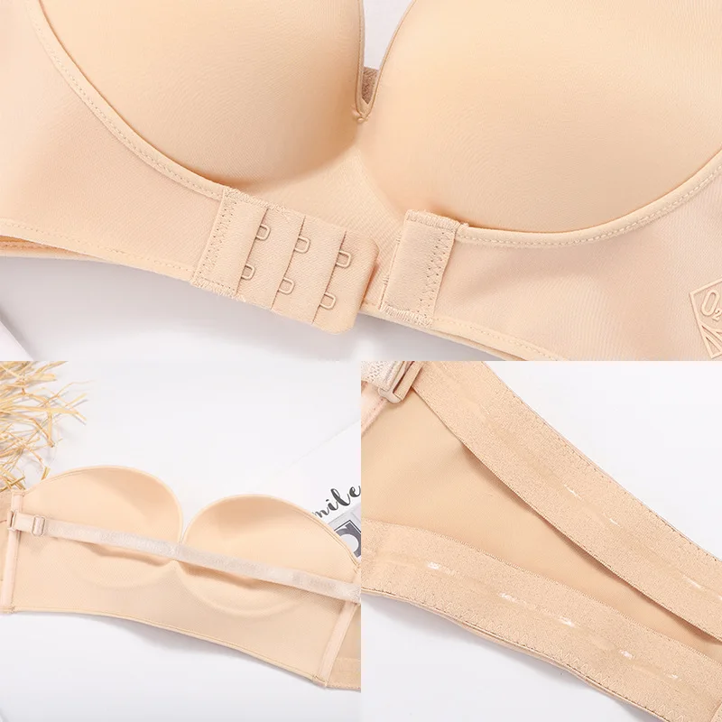 Sexy Invisible Bra Women‘s Underwear Front Closure Push Up Bralette Removable shoulder strap Brassiere For Wedding Gatherings 5