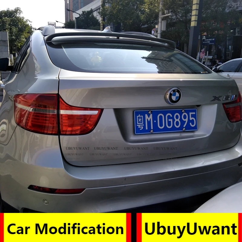 UBUYUWANT For BMW X6 E71 2009 2010 2011 2012 2013 2014 Car Styling ABS Primer Roof Spoiler Tail Trunk Boot Wing Decoration | Автомобили и
