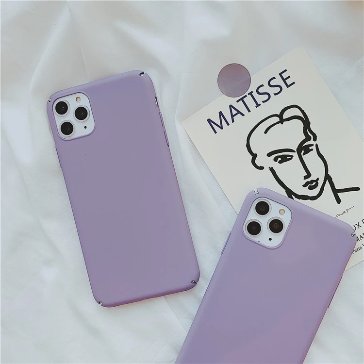 Luxury Retro Solid Color Purple Simple Phone Case For Iphone 11 Pro Max X Xsmax Xr Xs 6 6s 7 8 Puls Cases Soft Silicone Cover Fitted Cases Aliexpress