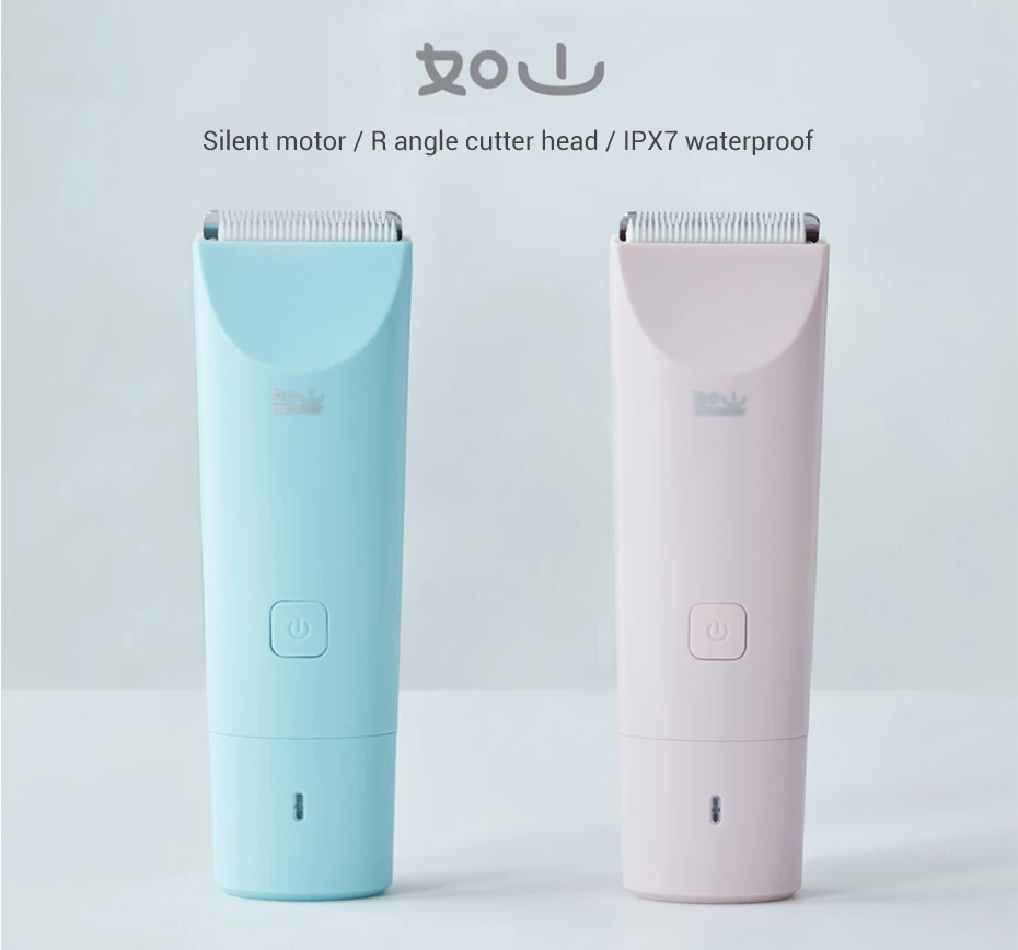 Xiaomi mijia RUSHAN детская машинка для стрижки волос IPX7 водонепроницаемый профессиональный детский Электрический триммер для волос перезаряжаемый Бесшумный мотор
