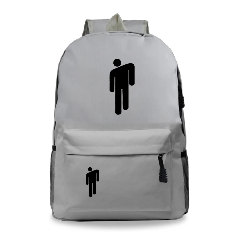 Billie Eilish Backpacks Bag School Bags for Boys Girls Travel Bags Teenage Notebook Backpack Fashion Nylon Mochila fashion Bag - Цвет: Прозрачный