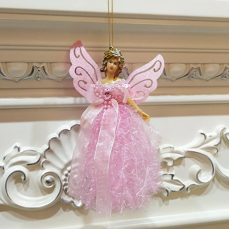 Рождественская елка Diy кулон навесные украшения для дома сказочная Фея многоцветный милые куклы-Ангелы с крыльями бабочки