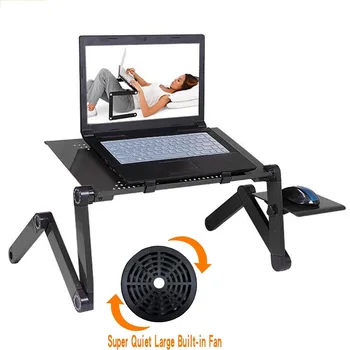 

Laptop Table Stand With Adjustable Folding Ergonomic Design Stand Notebook Desk For Ultrabook, Netbook Or Tablet With Mouse Pad
