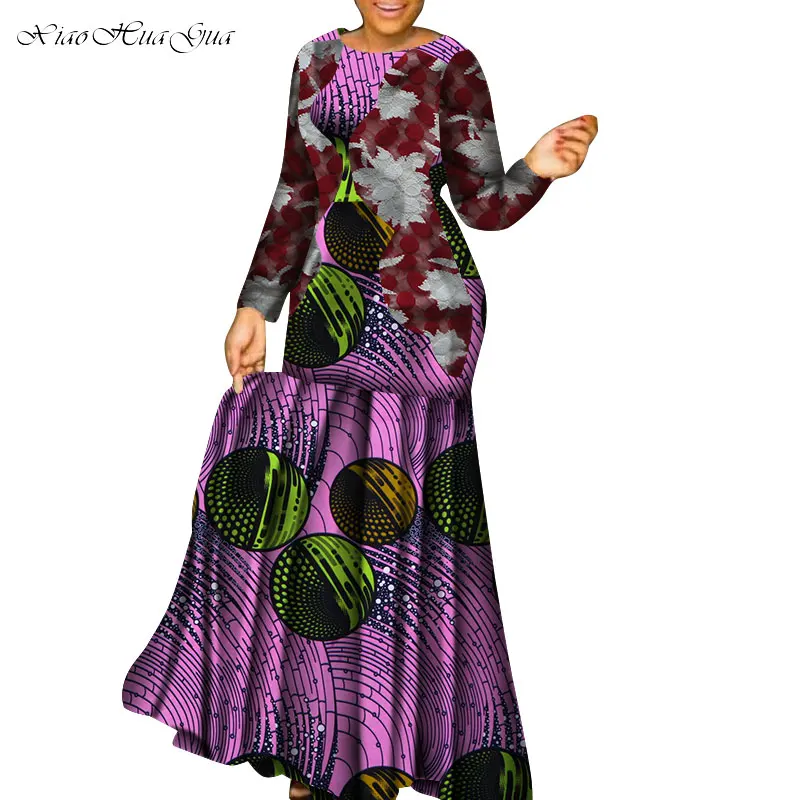 

New african dresses for women dashiki vetement femme 2019 robe africaine bazin riche ankara plus size party long dress wy5265