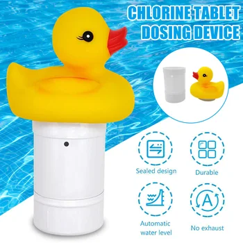 

Swimming Pool Cute Duck Floating Chemical Dispenser Floater Chlorine Tablets Dispenser _WK