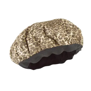 

Flaxseed Interior Travel Universal Heat Cap Reusable Hair Care Deep Conditioning Leopard Print Reversible Microwavable Steaming