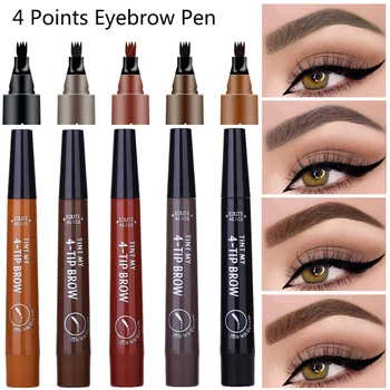 

4 Points Eyebrow Pen Waterproof Women Makeup Sketch Liquid Eyebrow Pencil Long Lasting Eyebrow makeup tools