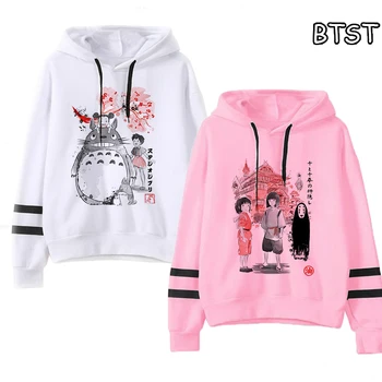 

Kpop Japanese Anime Pink Hoodie Kawaii Sweatshirt Pullovers Winter Coat Women Gothic Funny Hoodies Women Punk 90s Long Tops