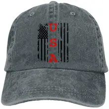 Fgeffs8 флаг США унисекс вымытый Jeanet бейсбольная кепка папа шляпа регулируемая задняя застежка Кепка водителя грузовика
