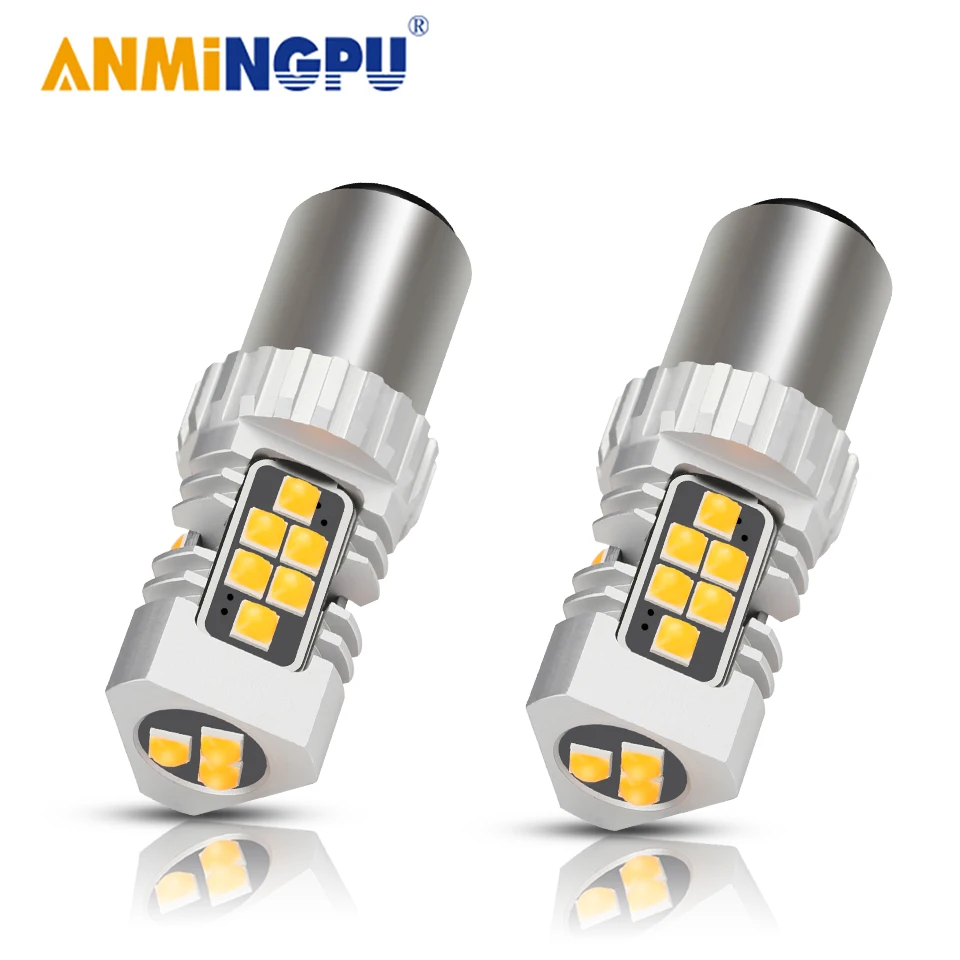 

ANMINGPU 1X Signal Lamp BAY15D Led P21 5W 1157 Bulbs 3030Chips 21SMD PY21W BAU15S Led P21W BA15S 1156 Turn Signal Backup Lights