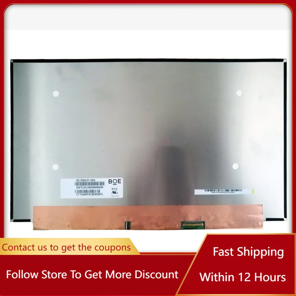 

15.6 Inch NE156QUM-N67 Fit NNE156QUM N67 EDP 40PIN 60HZ UHD 3840*2160 4K LCD Screen Nits 350 cd/m² 99% sRGB Laptop Display Panel