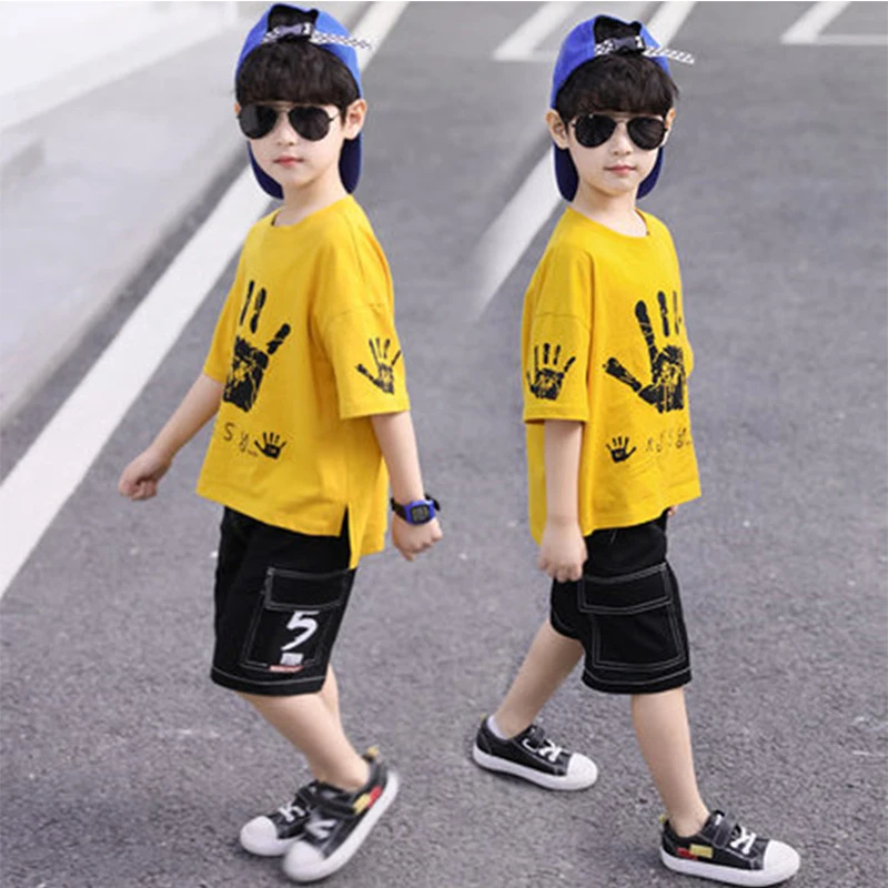 2020 Summer Toddler Baby Boy Kids Clothing Sets Cotton Short Sleeve T