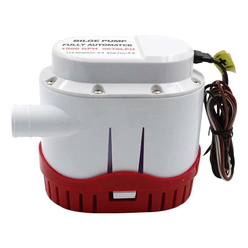 1500GPH 12/24V DC bilge pump High Flow Submersible used in garden seaplane motor home house solar