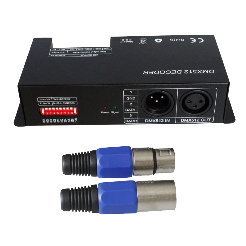 4CH DC12 24V RGBW DMX 512 декодер светодиодный контроллер RGB LED DMX512 4 канала x 8A для