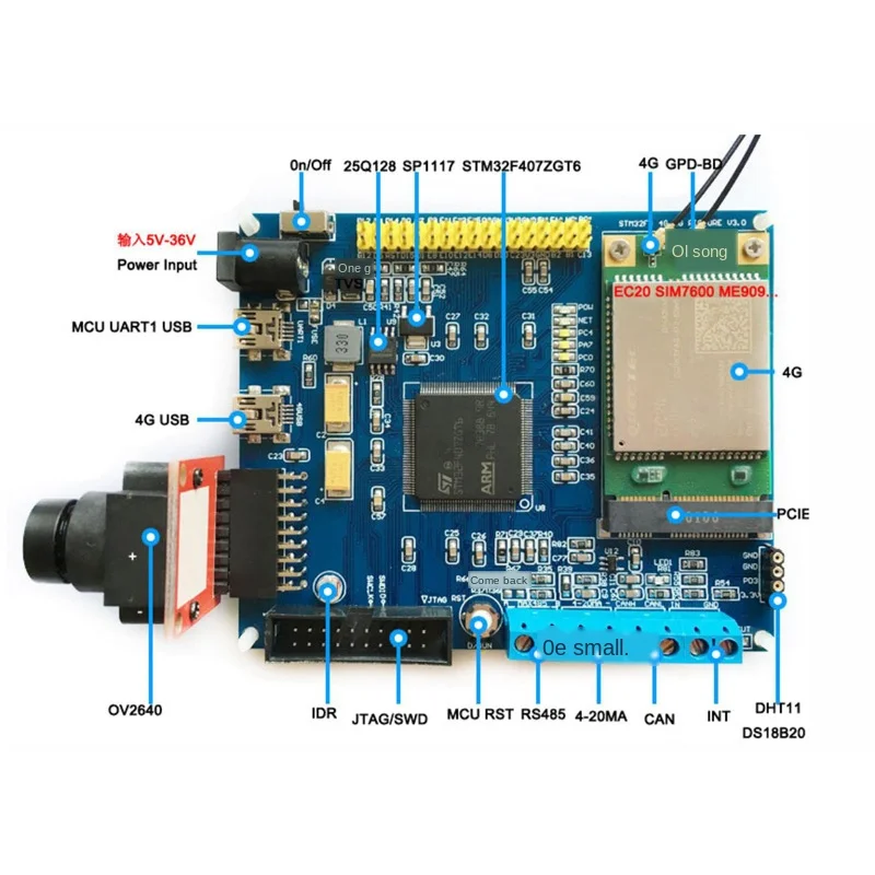 US $126.61 STM32F407 Development Board EC20 Three Netcom 4G Module Video Image Transmission OneNet IoT MQTT