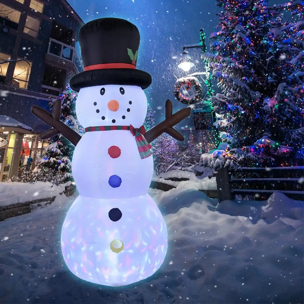 Christmas Inflatable Snowman 8FT 240cm LED Light Decorations for Lawn Decor Indoor Outdoor New Year Home |